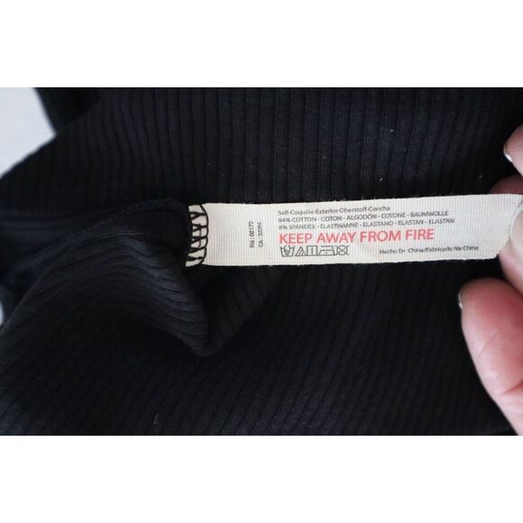 Intimately Free People Women Sz L Black In The City Underwire Ribbed Bodysuit - Picture 9 of 12